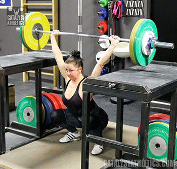 Aimee Close Grip OHS - Olympic Weightlifting, strength, conditioning, fitness, nutrition - Catalyst Athletics