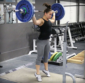 Alyssa Snatch Push Press - Olympic Weightlifting, strength, conditioning, fitness, nutrition - Catalyst Athletics