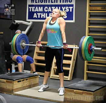 Stephanie Block Clean Pull - Olympic Weightlifting, strength, conditioning, fitness, nutrition - Catalyst Athletics