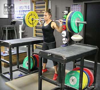 Alyssa Jumping Squat - Olympic Weightlifting, strength, conditioning, fitness, nutrition - Catalyst Athletics