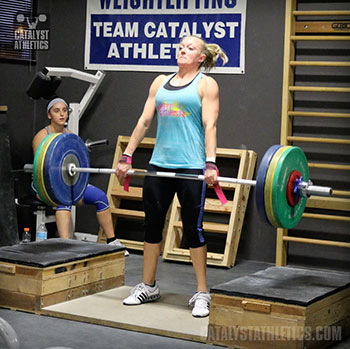 Stephanie Block Clean Pull - Olympic Weightlifting, strength, conditioning, fitness, nutrition - Catalyst Athletics
