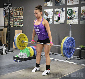 Alyssa Halting Clean Deadlift - Olympic Weightlifting, strength, conditioning, fitness, nutrition - Catalyst Athletics