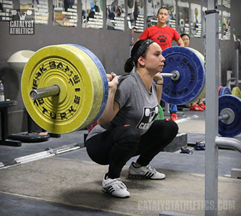 Alyssa Back Squat - Olympic Weightlifting, strength, conditioning, fitness, nutrition - Catalyst Athletics