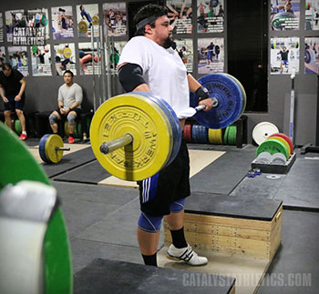 Brian Clean Pull on Blocks - Olympic Weightlifting, strength, conditioning, fitness, nutrition - Catalyst Athletics
