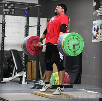Brian Clean Pull on Riser - Olympic Weightlifting, strength, conditioning, fitness, nutrition - Catalyst Athletics