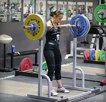 Alyssa Front Squat Prep - Olympic Weightlifting, strength, conditioning, fitness, nutrition - Catalyst Athletics