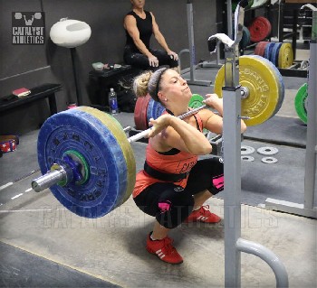 Danielle Front Squat - Olympic Weightlifting, strength, conditioning, fitness, nutrition - Catalyst Athletics