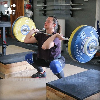 Jessica block clean - Olympic Weightlifting, strength, conditioning, fitness, nutrition - Catalyst Athletics