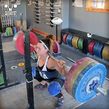 Jessica back squat - Olympic Weightlifting, strength, conditioning, fitness, nutrition - Catalyst Athletics