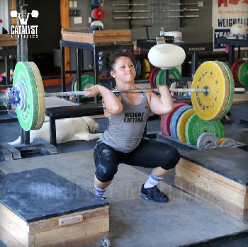 Lily block clean - Olympic Weightlifting, strength, conditioning, fitness, nutrition - Catalyst Athletics