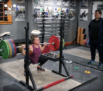 Jess back squat - Olympic Weightlifting, strength, conditioning, fitness, nutrition - Catalyst Athletics